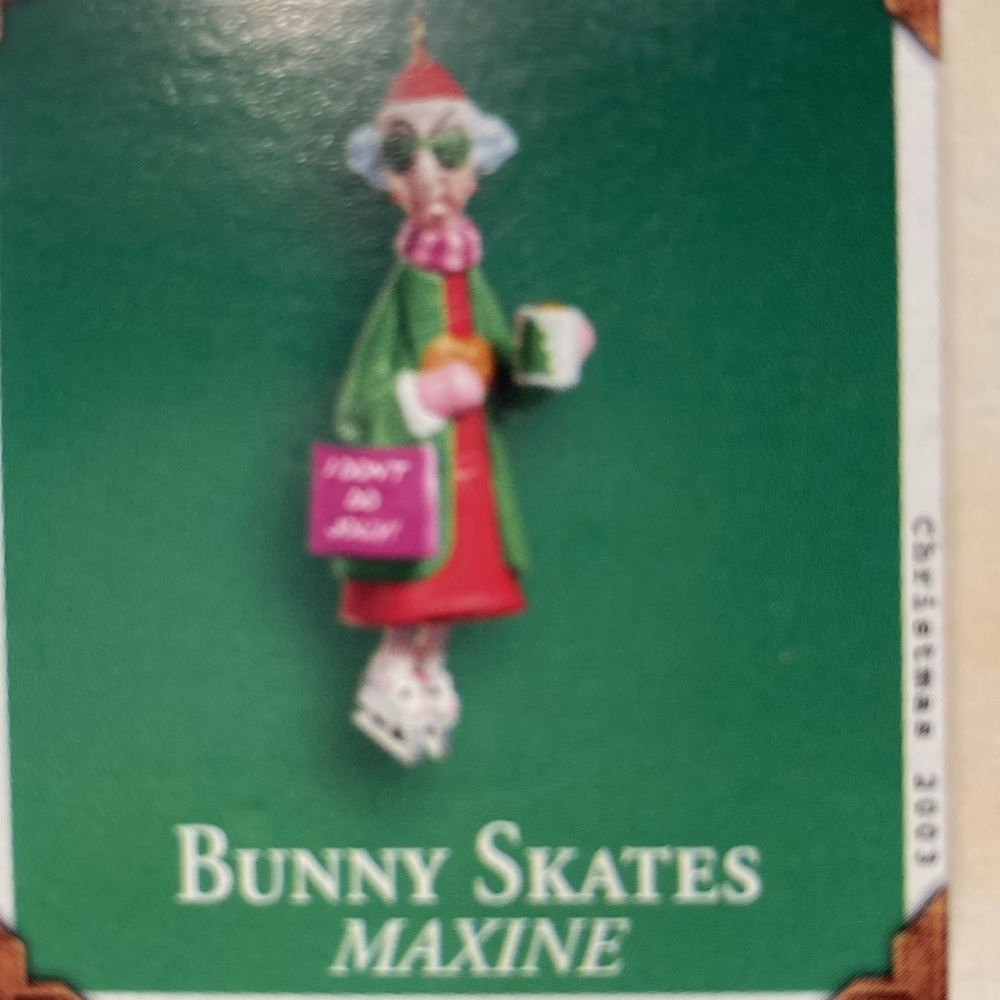 NIB HALLMARK 2003 mini Orn Bunny Skates Maxine.  $15